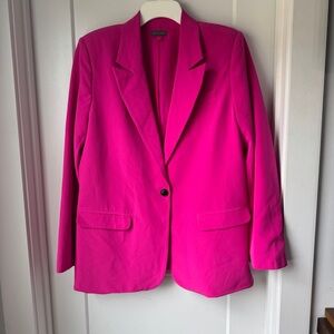 Vince Camuto Pink Notched-Collar Single-Button Blazer Jacket XL V362948V Office